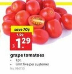 Lidl Grape Tomatoes offer