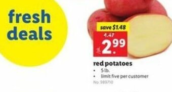 Lidl Red Potatoes offer