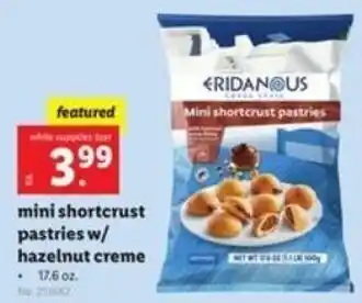 Lidl Mini Shortcrust Pastries W/ Hazelnut Creme 17.6 pz offer