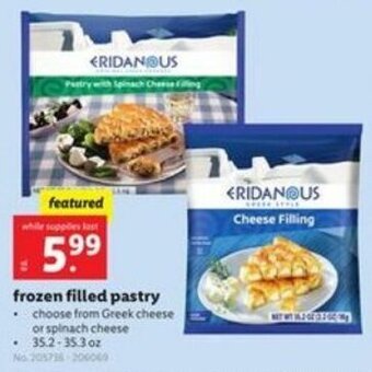 Lidl Frozen Filled Pastry offer