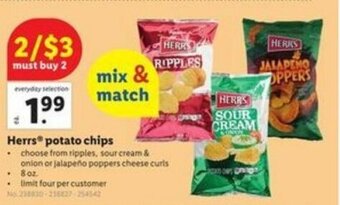Lidl Herrs Potato Chips offer