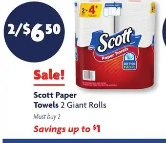 Family Dollar Scott paper towels offer