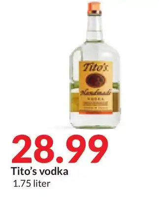 Hy-Vee Tito's vodka offer