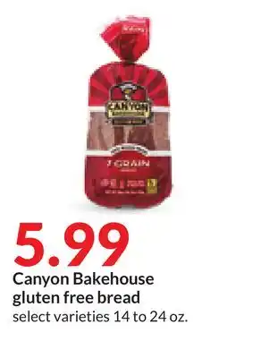 Hy-Vee Canyon bakehouse gluten free bread offer
