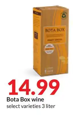 Hy-Vee Bota box wine offer