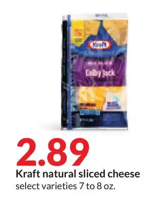 Hy-Vee Kraft natural sliced cheese offer