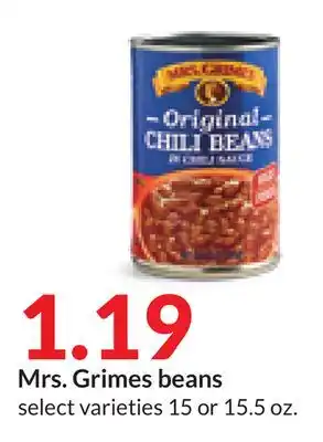 Hy-Vee Mrs. grimes beans offer