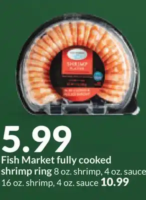 Hy-Vee Fish market fully cooked shrimp ring offer