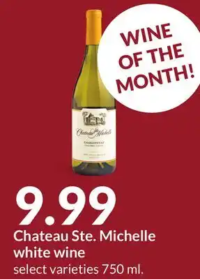 Hy-Vee Chateau ste. michelle white wine offer