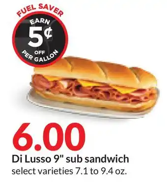 Hy-Vee Di lusso 9 sub sandwich offer