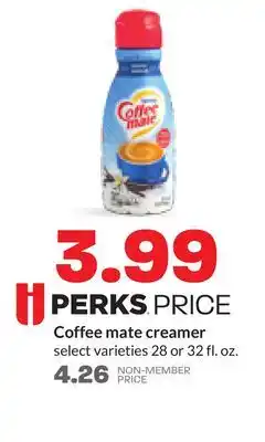 Hy-Vee Coffee mate creamer offer
