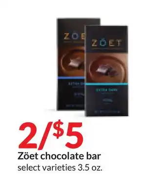 Hy-Vee Zöet chocolate bar offer