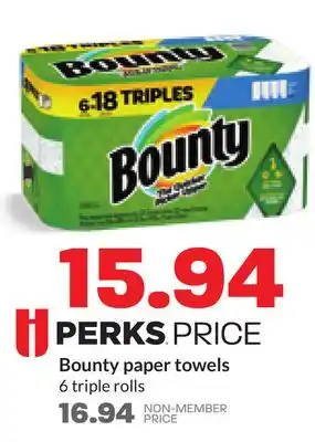 Hy-Vee Bounty paper towels offer