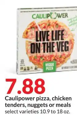 Hy-Vee Caulipower pizza, chicken tenders, nuggets or meals offer