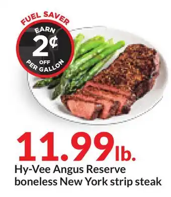Hy-Vee Hy-vee angus reserve boneless new york strip steak offer