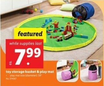 Lidl Toy Storage Basket & Play Mat offer