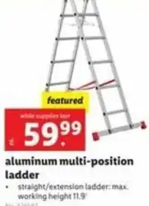 Lidl Aluminum Multi-Position Ladder offer