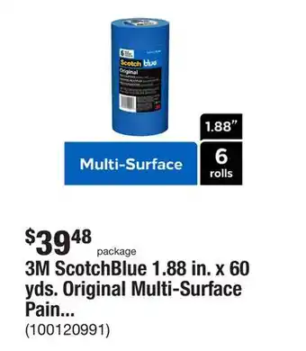 The Home Depot 3m scotchblue 1.88 in. x 60 yds. original multi-surface painter's tape (6-pack) offer