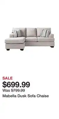 Big Lots Mabella dusk sofa chaise offer