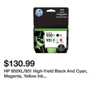 Office Depot Hp 950xl/951 high-yield black and cyan, magenta, yellow ink cartridges, pack of 4, c2p01fnm offer