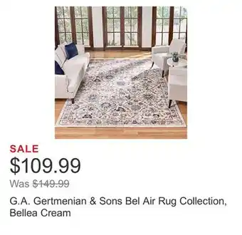 Costco G.a. gertmenian & sons bel air rug collection, bellea cream offer