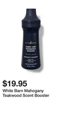 Bath & Body Works White barn mahogany teakwood scent booster offer