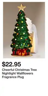 Bath & Body Works Cheerful christmas tree nightlight wallflowers fragrance plug offer