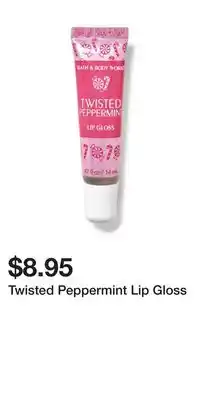 Bath & Body Works Twisted peppermint lip gloss offer