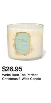 Bath & Body Works White barn the perfect christmas 3-wick candle offer