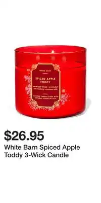Bath & Body Works White barn spiced apple toddy 3-wick candle offer