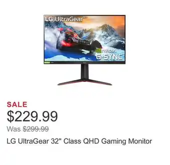 Costco Lg ultragear 32 class qhd gaming monitor offer