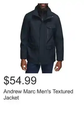 Costco Andrew marc men's textured jacket offer