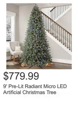 Costco 9' pre-lit radiant micro led artificial christmas tree offer