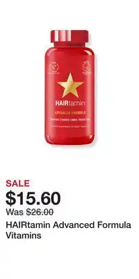 Ulta Beauty Hairtamin advanced formula vitamins offer