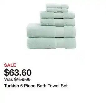 Belk Turkish 6 piece bath towel set offer