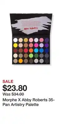 Ulta Beauty Morphe x abby roberts 35-pan artistry palette offer