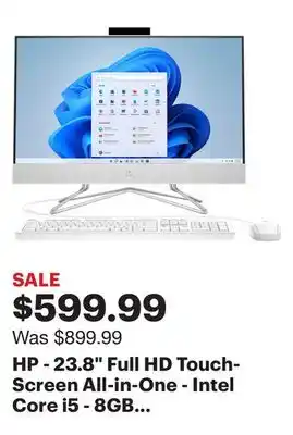 Best Buy Hp - 23.8 full hd touch-screen all-in-one - intel core i5 - 8gb memory - 512gb ssd - snow white offer
