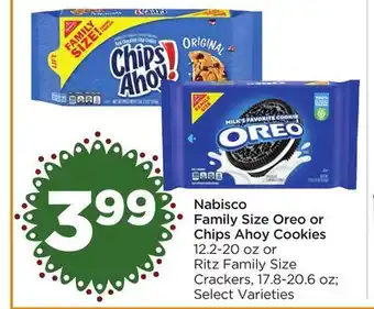 Food 4 Less Nabisco family size oreo or chips ahoy cookies offer