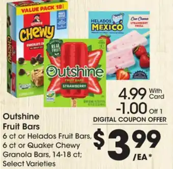 Ralphs Outshine fruit bars offer