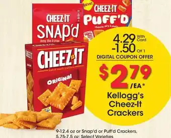 Ralphs Kellogg's cheez-it crackers offer