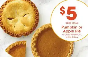 Ralphs Pumpkin or apple pie offer