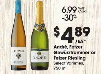 Ralphs André, fetzer gewürztraminer or fetzer riesling offer
