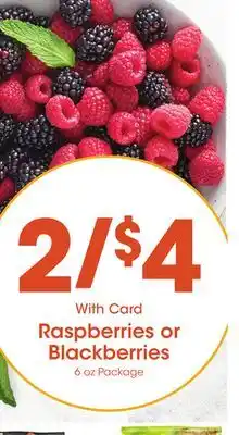 Ralphs Raspberries or blackberries offer
