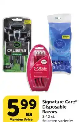 Albertsons Signature care disposable razors offer
