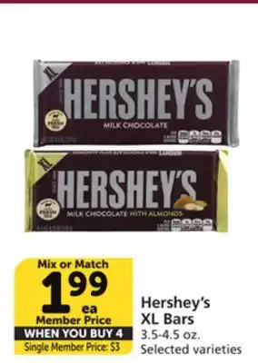 Vons Hershey's xl bars offer