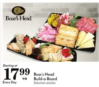 Pavilions Boar's head build-a-board offer