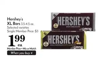 Pavilions Hershey's xl bars offer