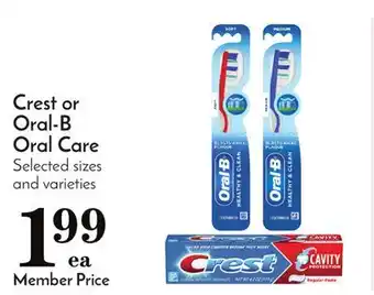 Pavilions Crest or oral-b oral care offer