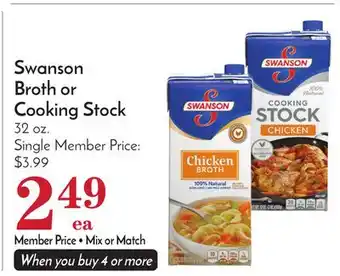 Pavilions Swanson broth or cooking stock offer