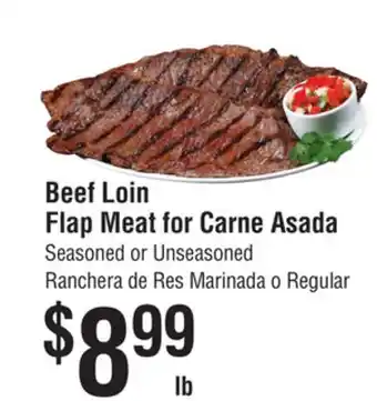 Smart & Final Beef loin flap meat for carne asada offer